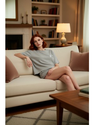 PayBuy Kadın Süt Şişesi Baskılı Şortlu Pijama Takımı Fonksiyonel Dayanıklı Kaliteli Konforlu Spor