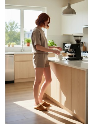 FRM Kadın Waffle Dokulu Kısa Kollu Pijama Takımı Fonksiyonel Dayanıklı Kaliteli Konforlu Rahat