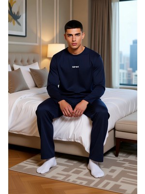 Ersefa Erkek Regular Fit Uzun Kollu Pijama Takımı Fonksiyonel Dayanıklı Kaliteli Konforlu Estetik