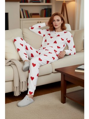 PayBuy Kadin Kalpli Pijama Takımı Bisiklet Yaka Uzun Kol Fonksiyonel Dayanıklı Kaliteli Konforlu Şık