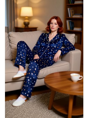 PayBuy Kadin Galaksi Desenli Viskon Pijama Takımı Fonksiyonel Dayanıklı Kaliteli Konforlu Estetik