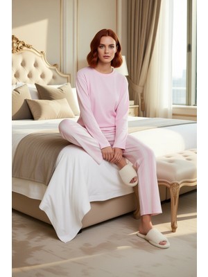 Ersefa Kadın Çizgili Pamuklu Ev Giyim Takımı Fonksiyonel Dayanıklı Kaliteli Konforlu Estetik Spor