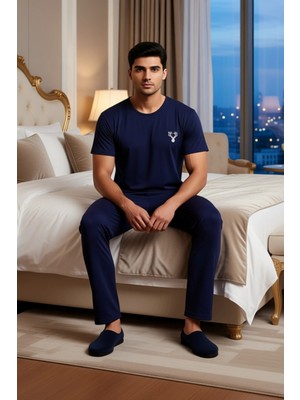 Ersefa Cool Erkek Baskılı Pijama Takımı Regular Fit Fonksiyonel Dayanıklı Kaliteli Konforlu Rahat