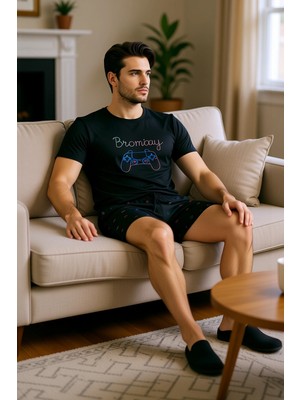 PayBuy Erkek Oyun Konsolu Baskılı Pijama Takımı Fonksiyonel Dayanıklı Kaliteli Konforlu Estetik Şık