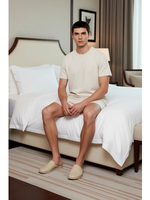 Ersefa Erkek Baskılı Bisiklet Yaka Regular Fit Pamuklu Pijama Takımı Fonksiyonel Dayanıklı Modern