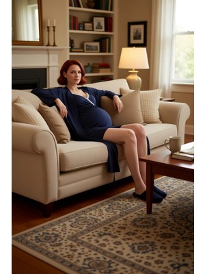 PayBuy V Yaka Kolsuz Hamile Lohusa Pijama Sabahlık Seti Fonksiyonel Dayanıklı Kaliteli Konforlu Şık