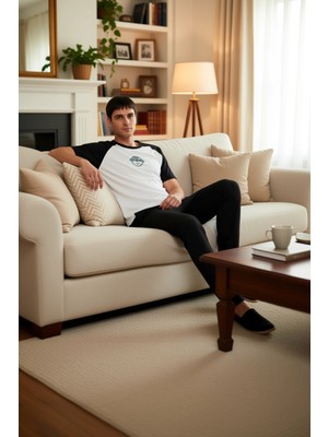 PayBuy Erkek Baskılı Reglan Kol Pijama Takımı Fonksiyonel Dayanıklı Kaliteli Konforlu Estetik Şık