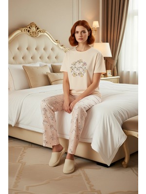 Ersefa Kadın Sevimli Ayıcık Desenli Pijama Takımı Fonksiyonel Dayanıklı Kaliteli Konforlu Estetik