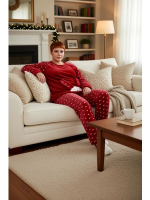 PayBuy Kadın Sevimli Tavşan Detaylı Polar Pijama Takımı Fonksiyonel Dayanıklı Kaliteli Konforlu Şık