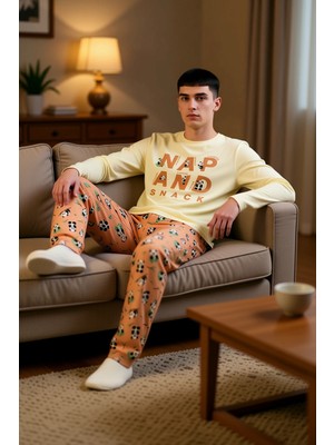 PayBuy Kadın Panda Desenli Bisiklet Yaka Uzun Kollu Pijama Takımı Fonksiyonel Dayanıklı Kaliteli Şık