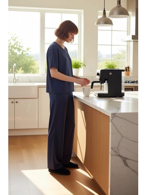 FRM Kadın Saten Dokuma Pijama Takımı Bisiklet Yaka Fonksiyonel Dayanıklı Kaliteli Konforlu Şık