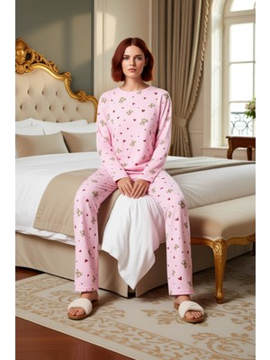 Ersefa Kışlık Polar Ayıcık Desenli Kadın Pijama Takımı Fonksiyonel Dayanıklı Kaliteli Konforlu Şık