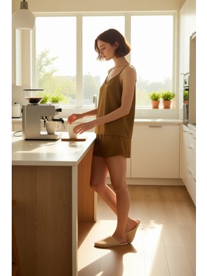 FRM Kadın Leopar Desenli Saten Atlet ve Şort Pijama Takımı Fonksiyonel Dayanıklı Kaliteli Spor