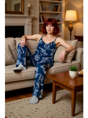PayBuy Kadın Kaplan Desenli Viskon Pijama Takımı Fonksiyonel Dayanıklı Kaliteli Konforlu Estetik Şık