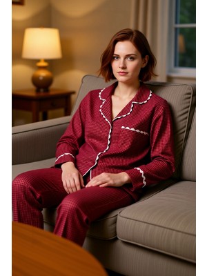 PayBuy Kadın Kareli Viskon Pijama Takımı Fonksiyonel Dayanıklı Kaliteli Konforlu Estetik Premium Şık