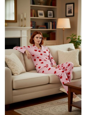 PayBuy Kadın Fiyonk Desenli Viskon Pijama Takımı Fonksiyonel Dayanıklı Kaliteli Konforlu Estetik Şık