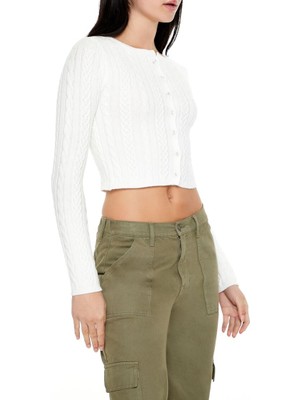 F21 Örgü Desenli Hırka