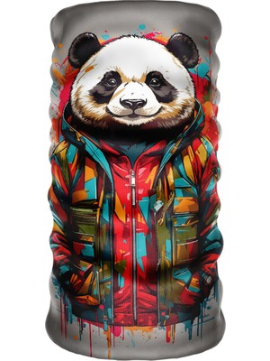 Bebo Store Extreme Outdoor Spor , Motorcu ve Bisiklet Kullananlara Özel Desenli Buff Boyunluk Bandana Balaklava (PANDA-207)