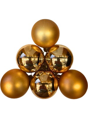 Bkmc Party 6 Adet Cici Top Yılbaşı Ağaç Süsü 6 cm