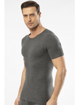 Cacharel - Termal Kısa Kol Bisiklet Yaka 1601/GRI