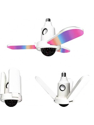 LustLove PARTİ LAMBASI LED Müzikli Ampül - Uygulama Kontrollü ve Uzaktan Kumandalı Kanatlı Bluetooth Hoparlörlü Akıllı 50W LED Lamba