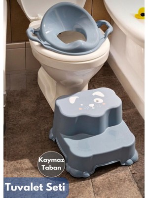 Aen Line Kaydırmaz Çocuk Klozet Adaptörü ve 2’li Basamak Seti