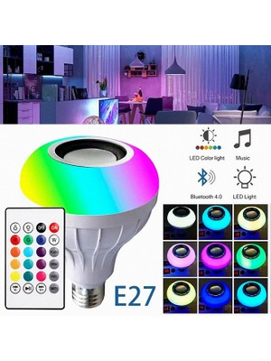 LustLove 2 AL 1 ÖDE PARTİ AMPULÜ LED Muzikli Ampul / Uygulama Kontrollü ve Kumandalı Bluetooth Işıklı 7W LED Ampul ve Hoparlör