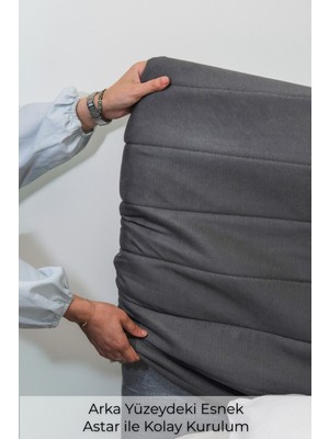 Jazmin Jardin Baza Yatak Başlık Kılıfı – Cepli, Renk ve Ölçü Seçenekli, Tay Tüyü Premium Kumaş, Kolay Kurulum