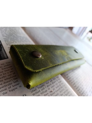 Mahfuz Crazy Gerçek Deri Tamamen El Emeği Özel Kalemleriniz Için Kalemlik Kalemkutu (15.5x6.5 ) NLU87