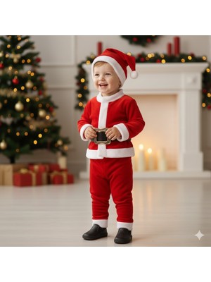 Miniko Kids Erkek Çocuk Noel Yılbaşı Temalı Noel Baba Takımı