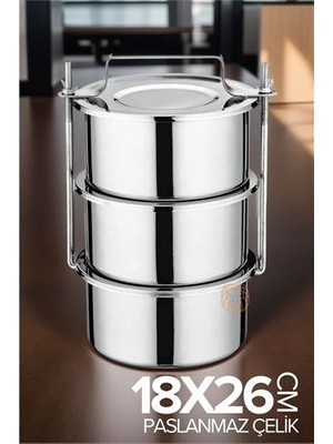 Najmaddin Hsnet Xl 18X26 cm Sefer Tası Paslanmaz Çelik Yemek Kabı - NJ001P-4GLBV1