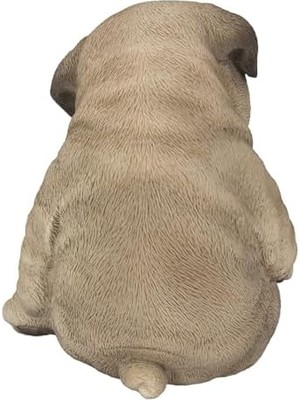 Storemax Hi Ltd Oturan Uyuyan Pug Yavru Köpek Heykeli Heykelcik