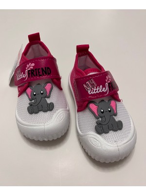 Gezer Kız Bebek Keten,hafif ,yumuşak ve Kaymaz Taban Panduf Ev Kreş Ayakkabısı