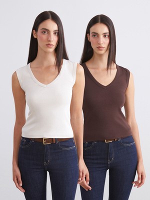 Lc Waikiki Yeni Sezon V Yaka Kadın Atlet 2'li