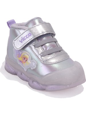 Vicco Gemini 946B25K445 Gri Ortopedik Işıklı Kız Bebe Spor Bot