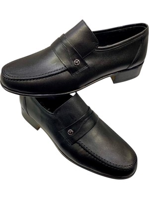 Sula Erkek Makosen Rok Ayakkabı Iç ve Dış Yüzey Hakiki Deri Hakiki Kösele TABAN-038-SİYAH