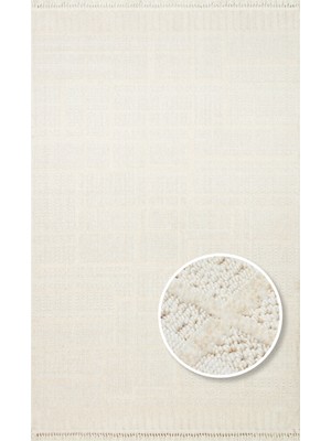 Kalesta Halı Hurgada 03 White Yumuşak Modern Iskandinav Tarzlı Yolluk, Koridor, Salon, Oturma Odası Halısı