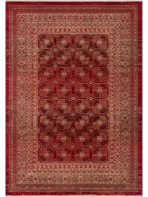 Kalesta Halı Kavala 03 Red Etnik Desenlere Sahip Dayanıklı Yapısı ve Canlı Renkleri ile Öne Çıkan Makine Halısı