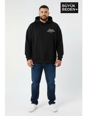 Superlife Erkek Büyük Beden Hoodie –rahat Kalıp Konforlu Unified Baskılı Sweatshirt SPR26BSW968