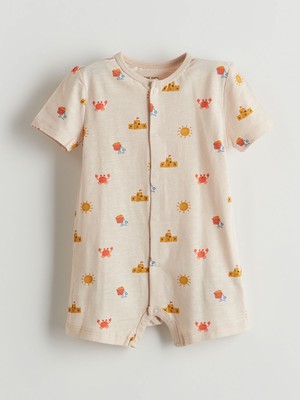 Lc Waikiki Yeni Sezon Organik Kumaş Baskılı Erkek Bebek Tulum