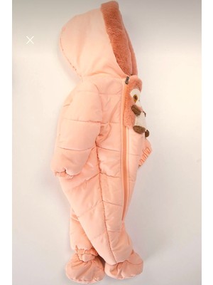 Dekuteks Sevimli Tembel Hayvan Figürlü Tak-Çıkar Patikli-Eldivenli Welsoft Kürklü Astronot-Kozmonot Tulum