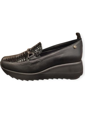 Mammamia D25KA-3565 Dolgu Taban Deri Kadın Ayakkabı