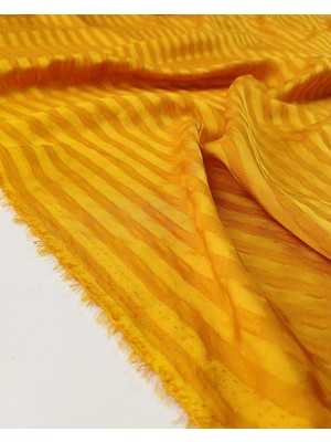 Kumaş Parça Hardal Sarı Renkte Dokuma Kumaş En: 150 cm