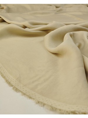 Kumaş Parça Bej Renkte Saten Viskon (En 140 cm x Boy 250 Cm)