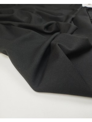 Kumaş Parça Siyah Renkte Interlok Örme Kumaş En: 170 cm