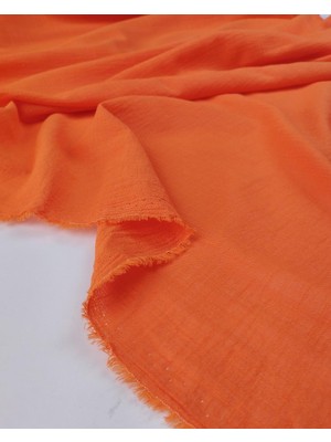 Kumaş Parça %100 Pamuk Turuncu Renkte Kumaş (En 140 cm x Boy 215 Cm)