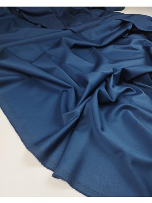 Kumaş Parça Krep Açık Lacivert Hafif Esnek (En 140 cm x Boy 270 Cm)