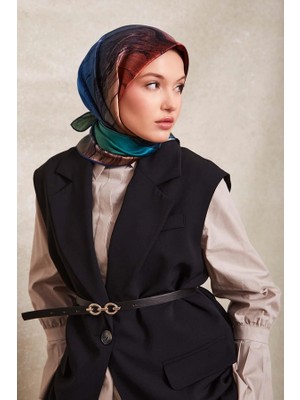 Levidor Yeşil Karmaşık Desen Sura Ipek EŞARP-0910