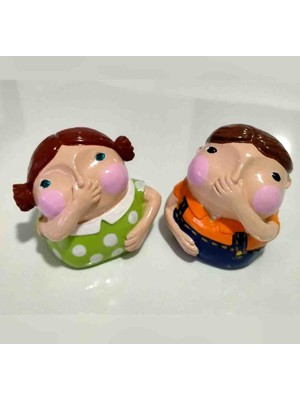 Ikili Biblo 7, 5 cm Yükseklik 6 cm En, Banyo Dekor, Tuvalet Dekor