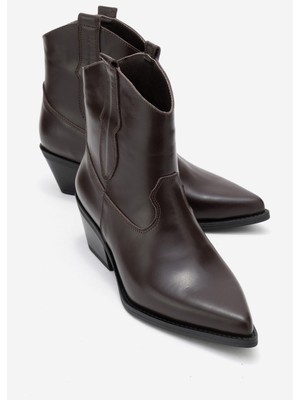 Luvi Elıa Kahverengi Cilt Hakiki Deri Kadın Western Bot